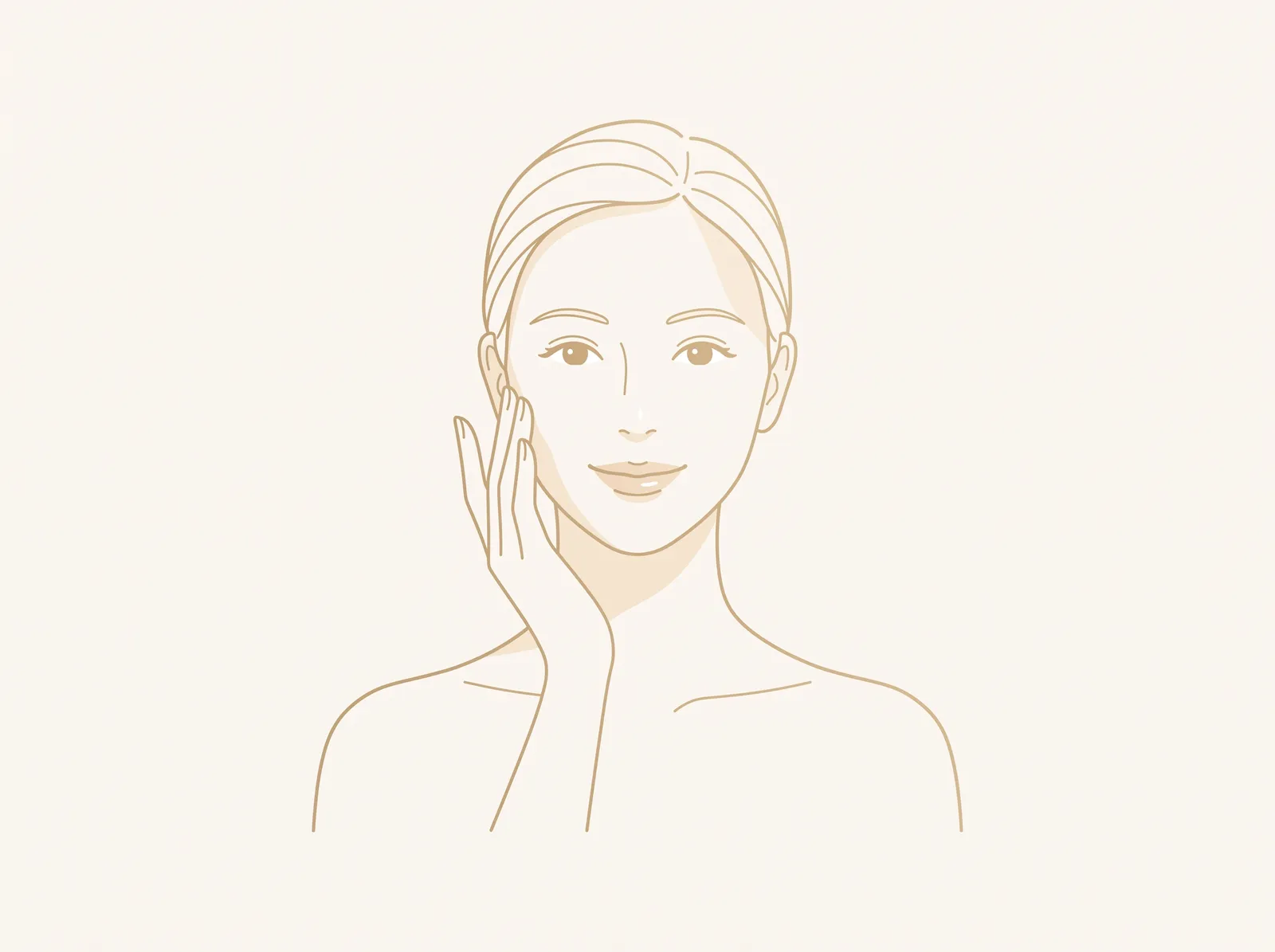 ナチュラルで落ち着いた印象の上品なイメージイラスト